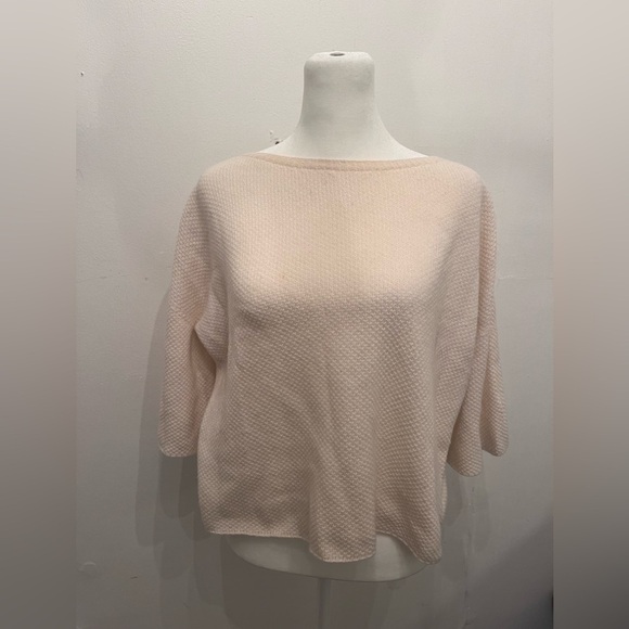 Helmut Lang Cropped Pullover Sweater Size Small Cream - Picture 2 of 5